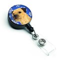 Carolines Treasures Border Terrier Winter Snowflakes Holiday Retractable Badge Reel LH9278BR